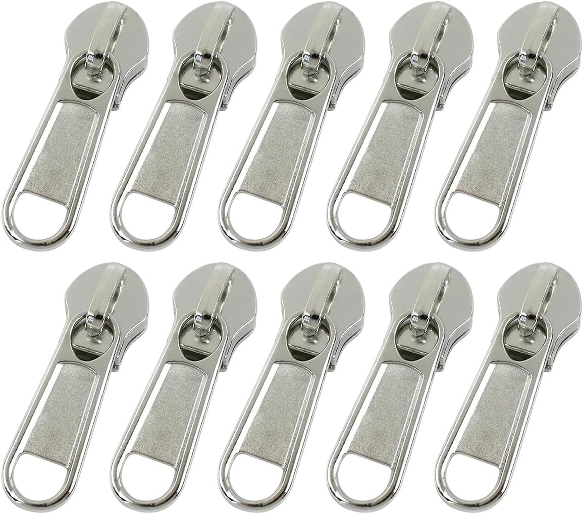Gumney 40Pcs #5 Zipper Sliders Nylon Coil Zippers, Nylon Zipper Repair Replacement for Clothes Backpack Coat Jackets Bags Luggages Purses