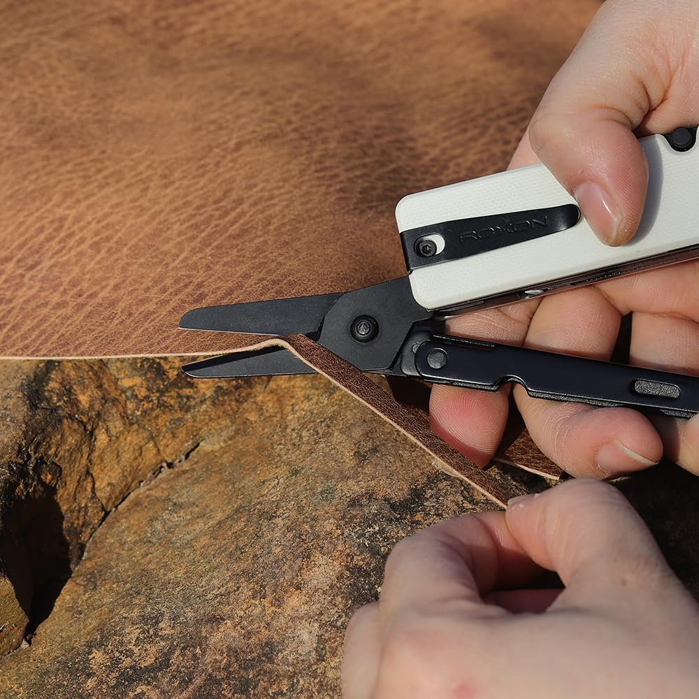 ROXON KS2E NOIR BLANC - Navaja multifuncional con tijeras grandes