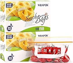 Small Freezer Bags Ziplock Sandwich Food Bags Reusable Snack Lunch Bag for School Kids - 6.3 x 4 Inch(200 Count)