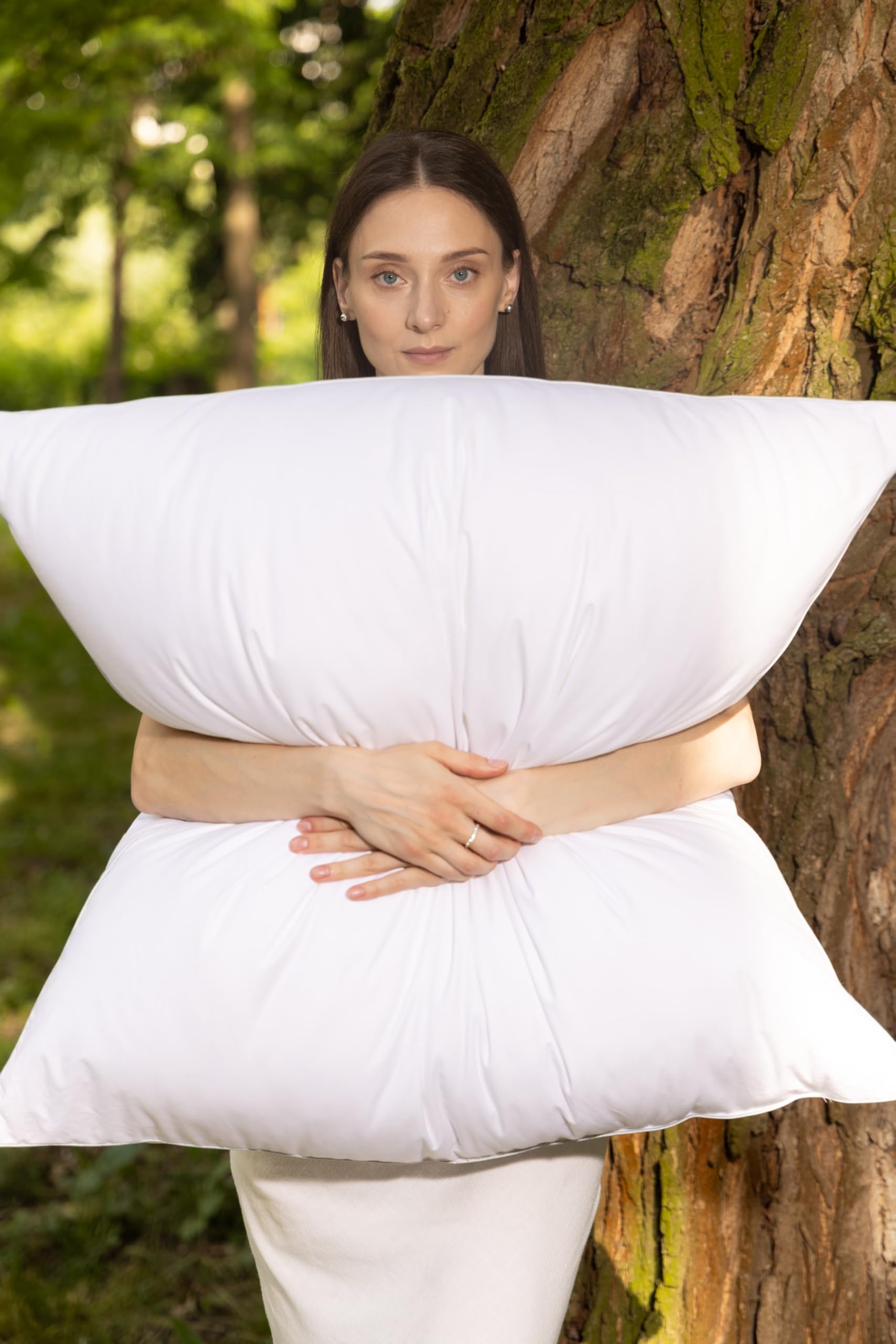 Bio-Luxe-KBA Daune Kissen Organic GÄNSE Deutsche Qualitat alle Größen 30% Daune (80x80cm MITTELFEST)