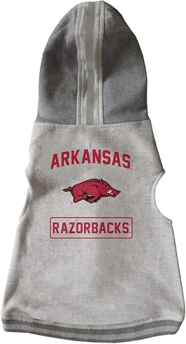 Littlearth NCAA Arkansas Razorbacks Pet Hooded Crewneck, Team Color, X-Large