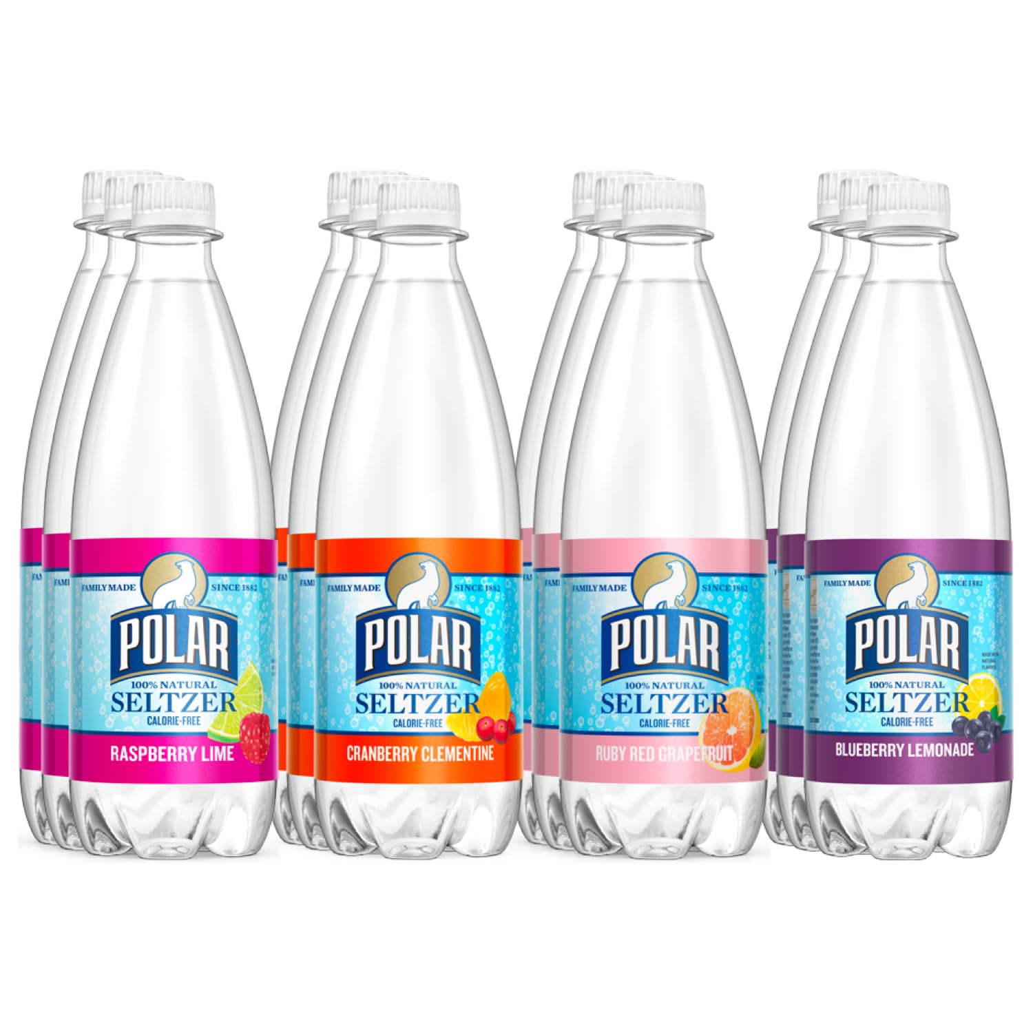 LastFuel. Seltzer Variety - Polar Seltzer Sparkling Water Citrus Berry Variety Pack Flavored Seltzer Drinking Water, 20 fl oz bottles, 12 pack