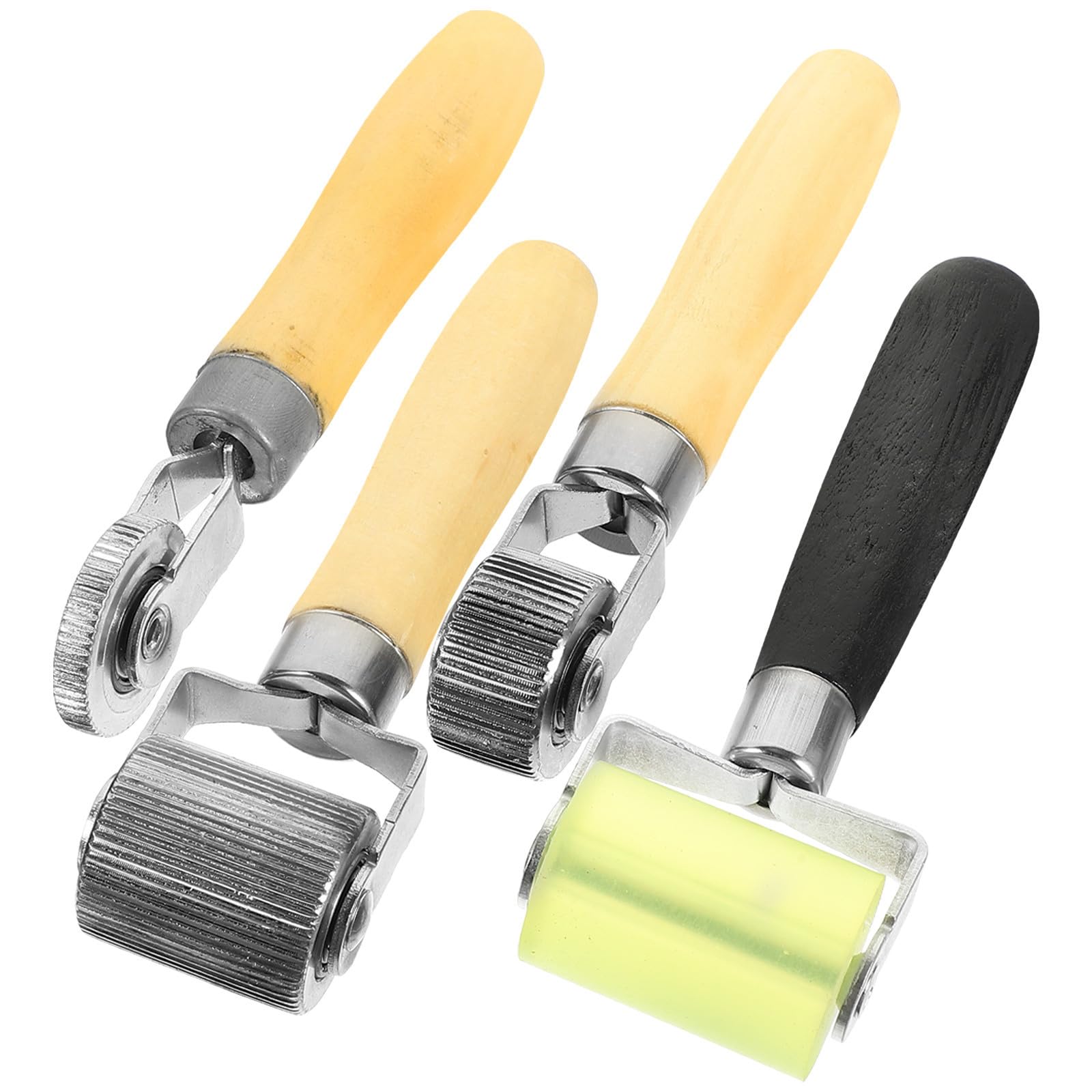 Rouleau insonorisant de pneu en bois et fer 4pcs pour réparation et pose de rustine voiture