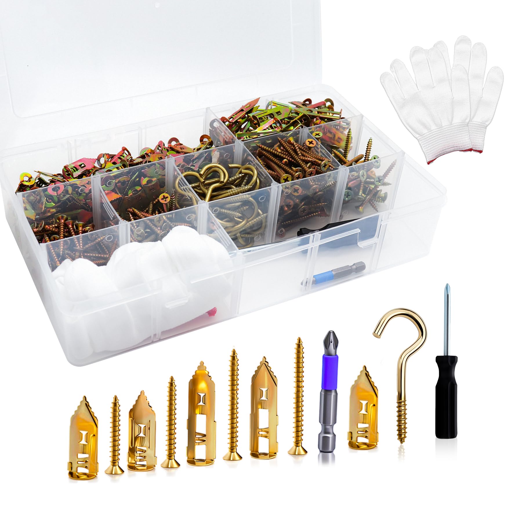 Amazon | 510個 セルフドリルドライウォールアンカー ネジと