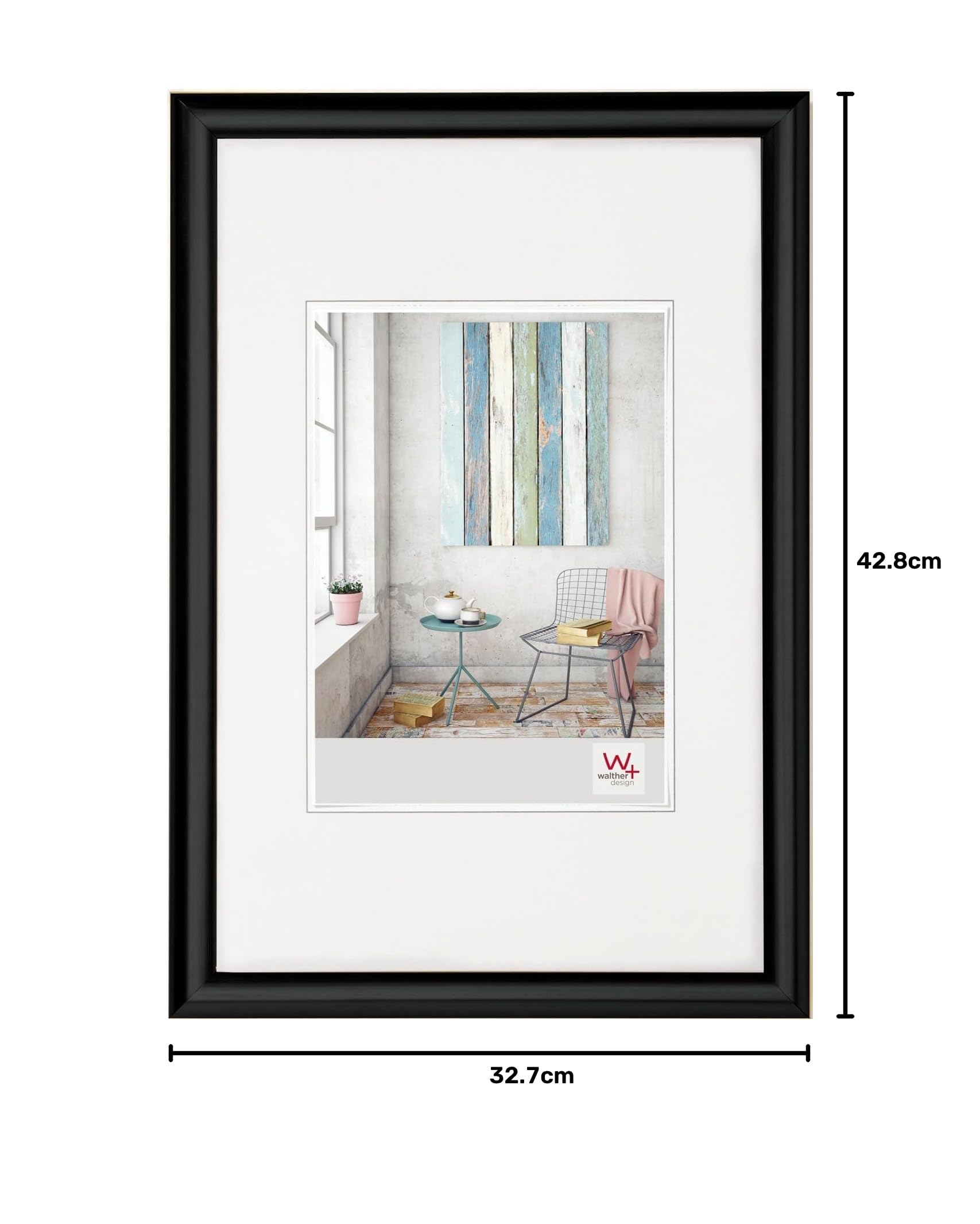 walther design Bilderrahmen schwarz 30 x 40 cm 3er Pack, Trendstyle Kunststoffrahmen KP040B3 – Ansicht 6