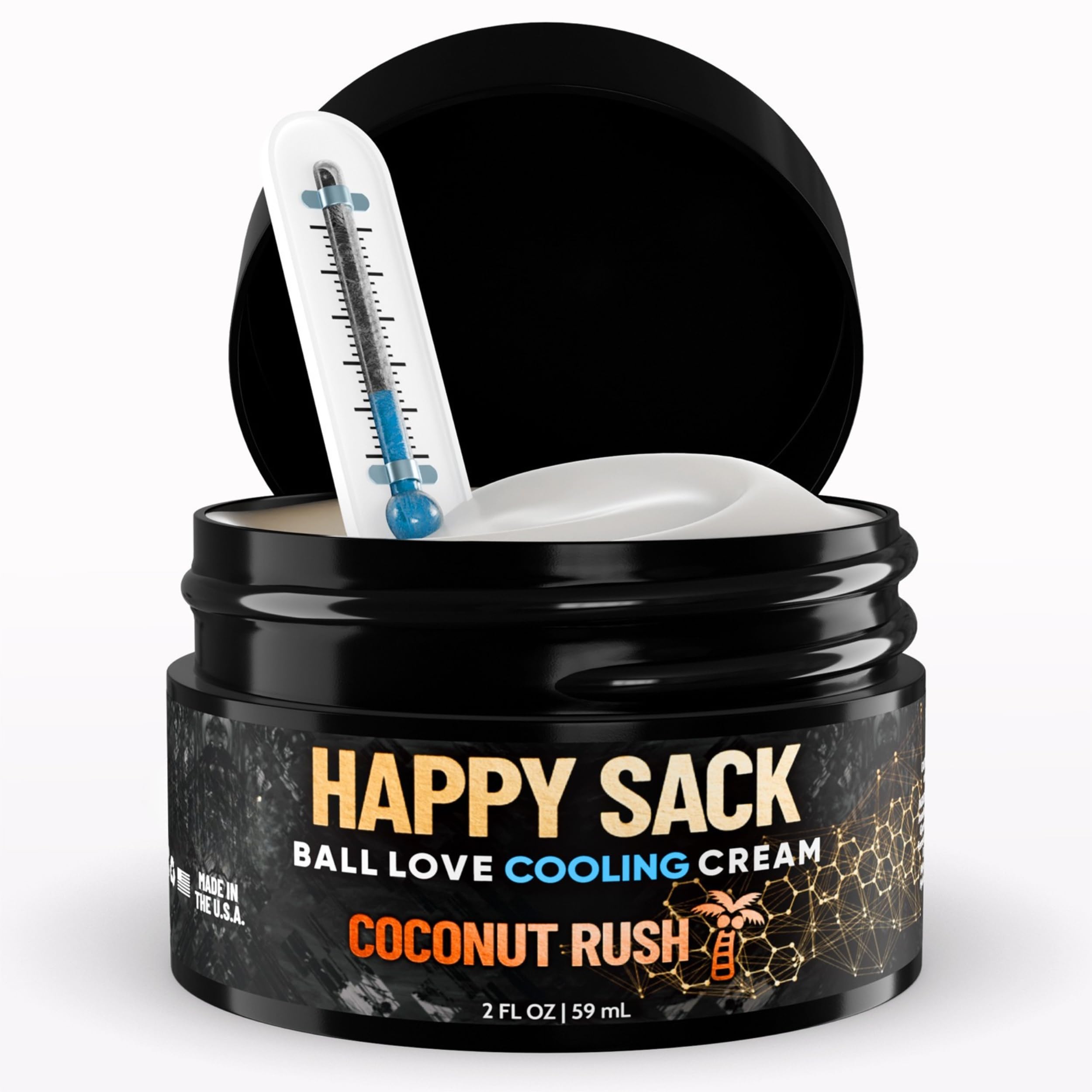 Happy Sack Nut Love Cooling Cream Deodorant for Men, Odour Control, Comfort Cream without Aluminium, Quick Absorption, Gifts for Husband, 1 Pack