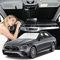 Vista 24 de Parasol de 4 capas para parabrisas, ajuste personalizado, tela 240T, parasol retráctil que bloquea los rayos ultravioletas, accesorios para automóvil