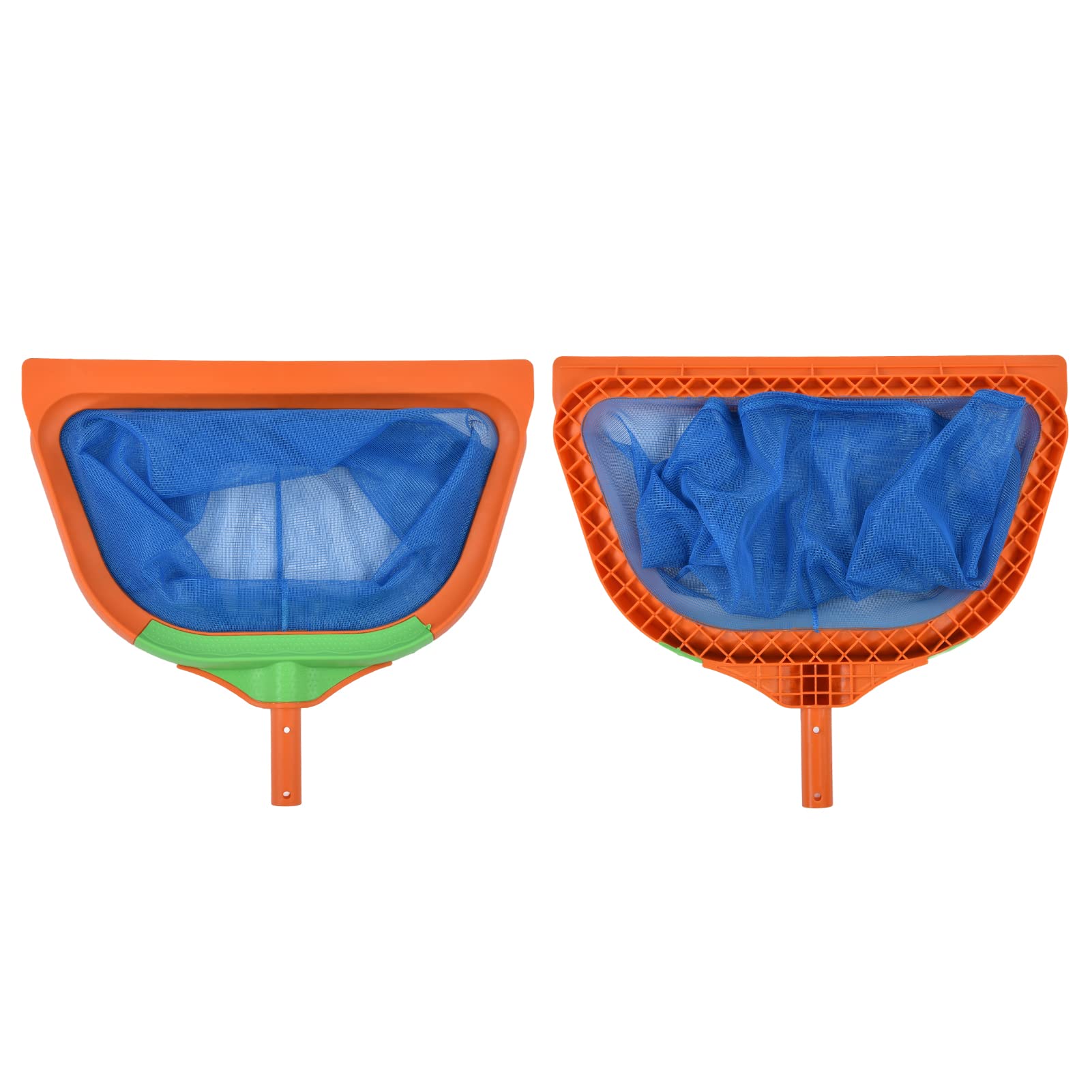 Pilipane Épuisette de piscine - Filet de pêche en eau profonde haute performance avec design en maille fine pour un nettoyage efficace des piscines, bassins et fontaines - Orange - 49 x 40 cm