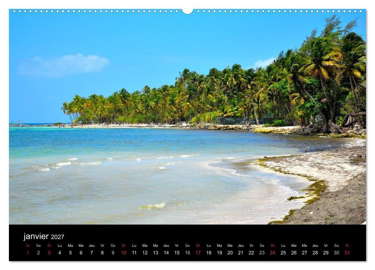 Paysages de Guadeloupe (Calendrier mural haut de gamme 2027 DIN A2 vertical), CALVENDO calendrier mensuel: Un lieu paradisiaque à découvrir