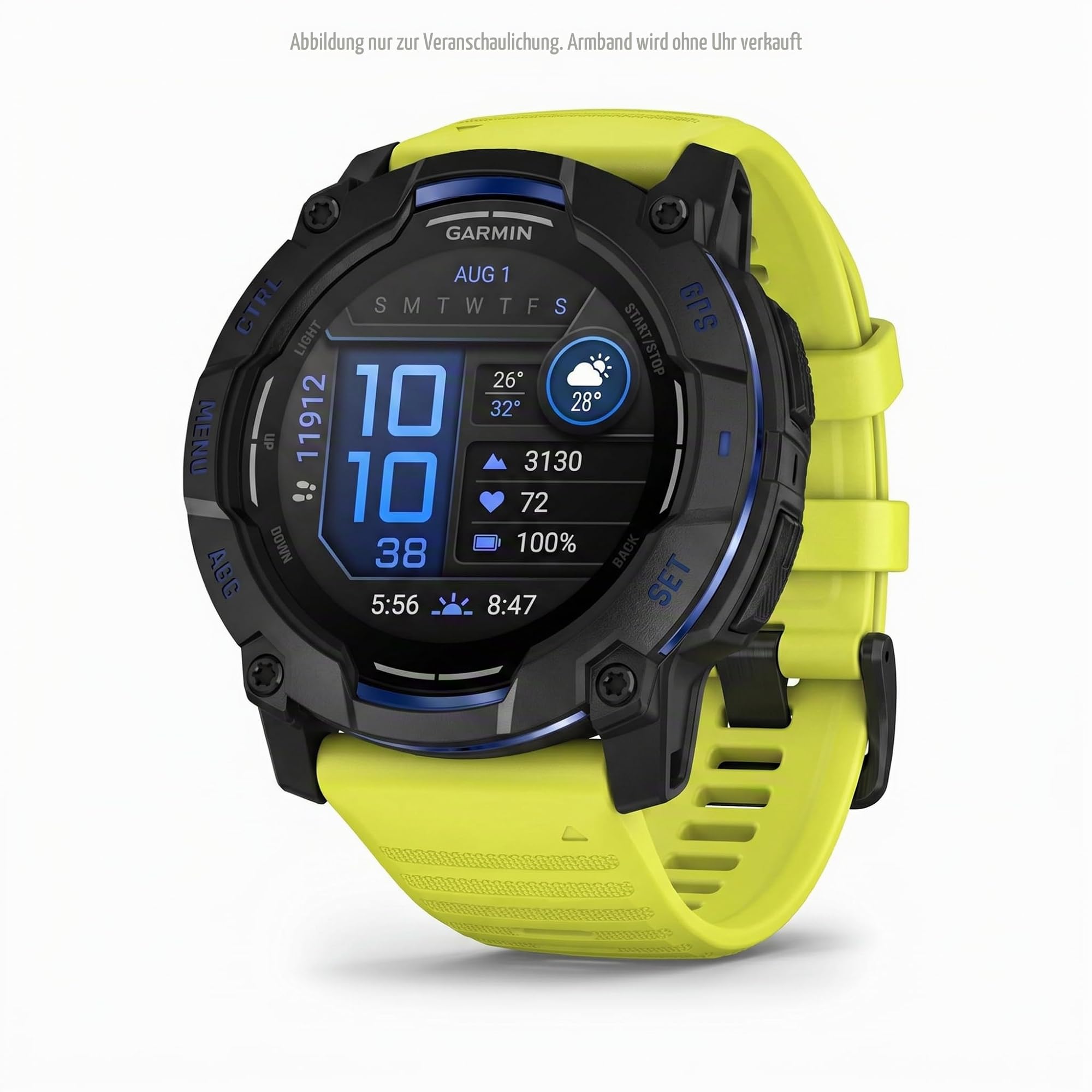 Garmin Quickfit-Armband 26mm, passend für ausgewählte Modelle der fenix-, epix-, Instinct-, Forerunner-, Approach-, Descent-, D2-, Quatix- und Enduro-Serien, Original Zubehör | Original Zubehör passend für fēnix, instinct