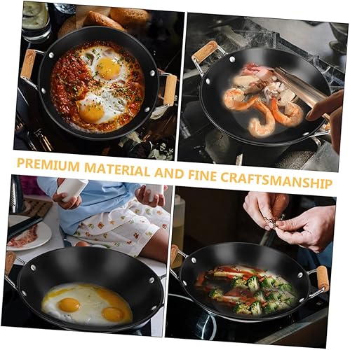 Miniatura 3 de OKUMEYR Sartén antiadherente de acero inoxidable, 2 unidades, sartén antiadherente de acero inoxidable, sartén pre-sazonada, wok coreano, sartén