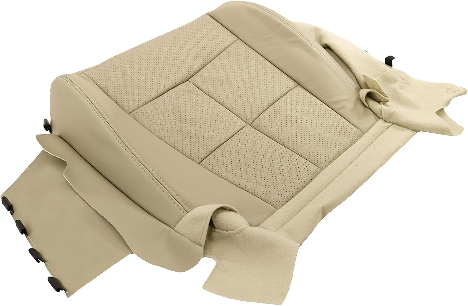 Driver Bottom Microfiber Leather Seat Cover Fits for Lincoln Navigator 2007-2014 Tan