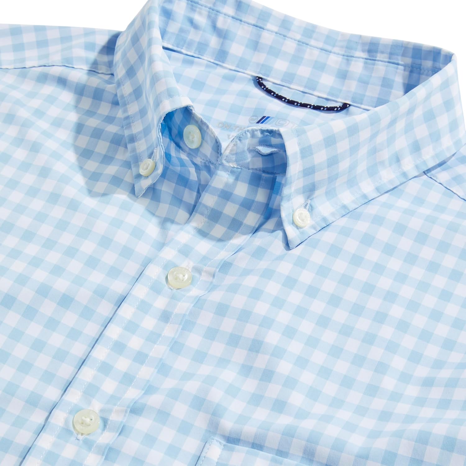 Vineyard Vines Mens Gingham On-The-go Nylon Shirt - Image 3