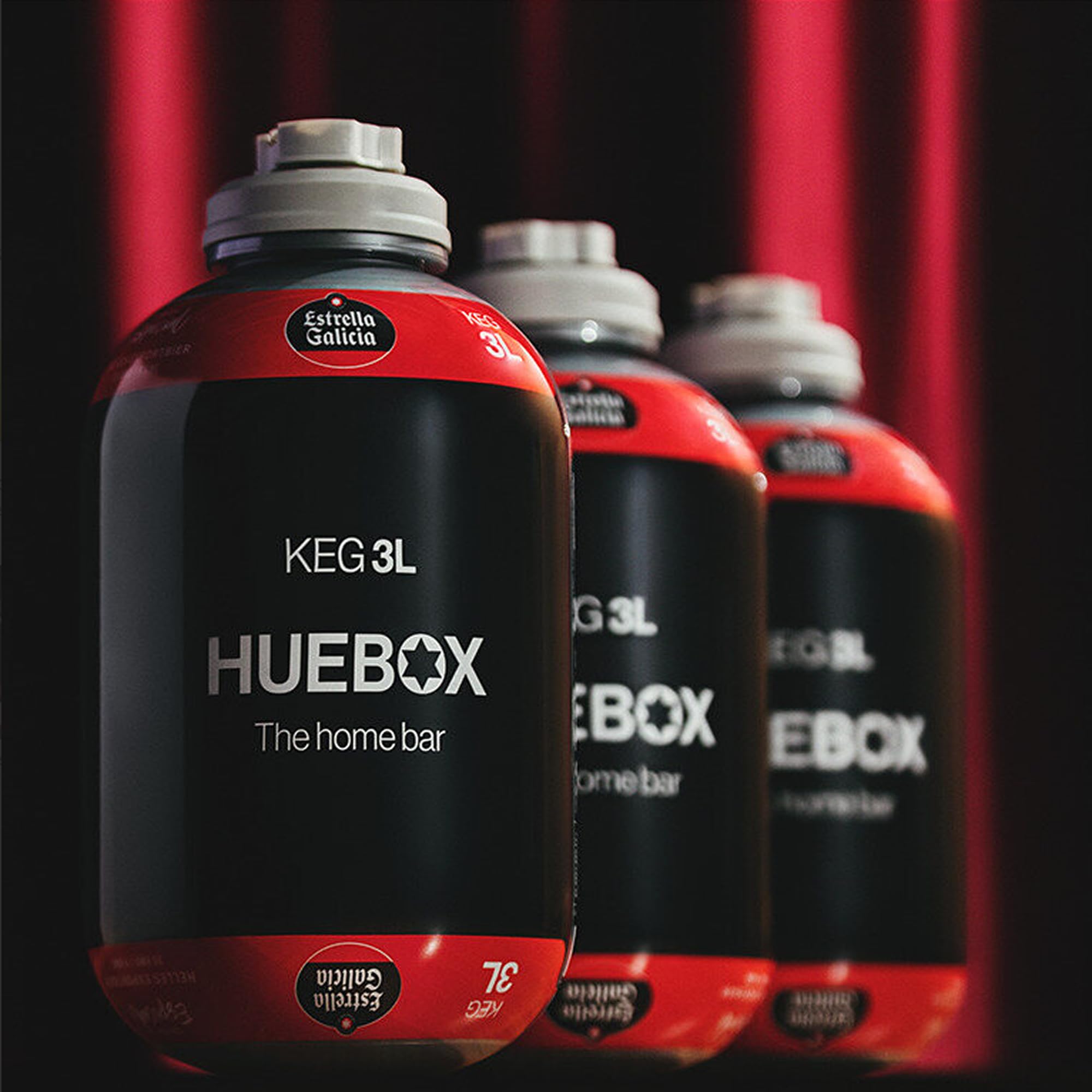 Estrella Galicia Especial Pack 2 Barriles 3L para Tirador HUEBOX Cerveza Lager 5,5% Vol 6 L
