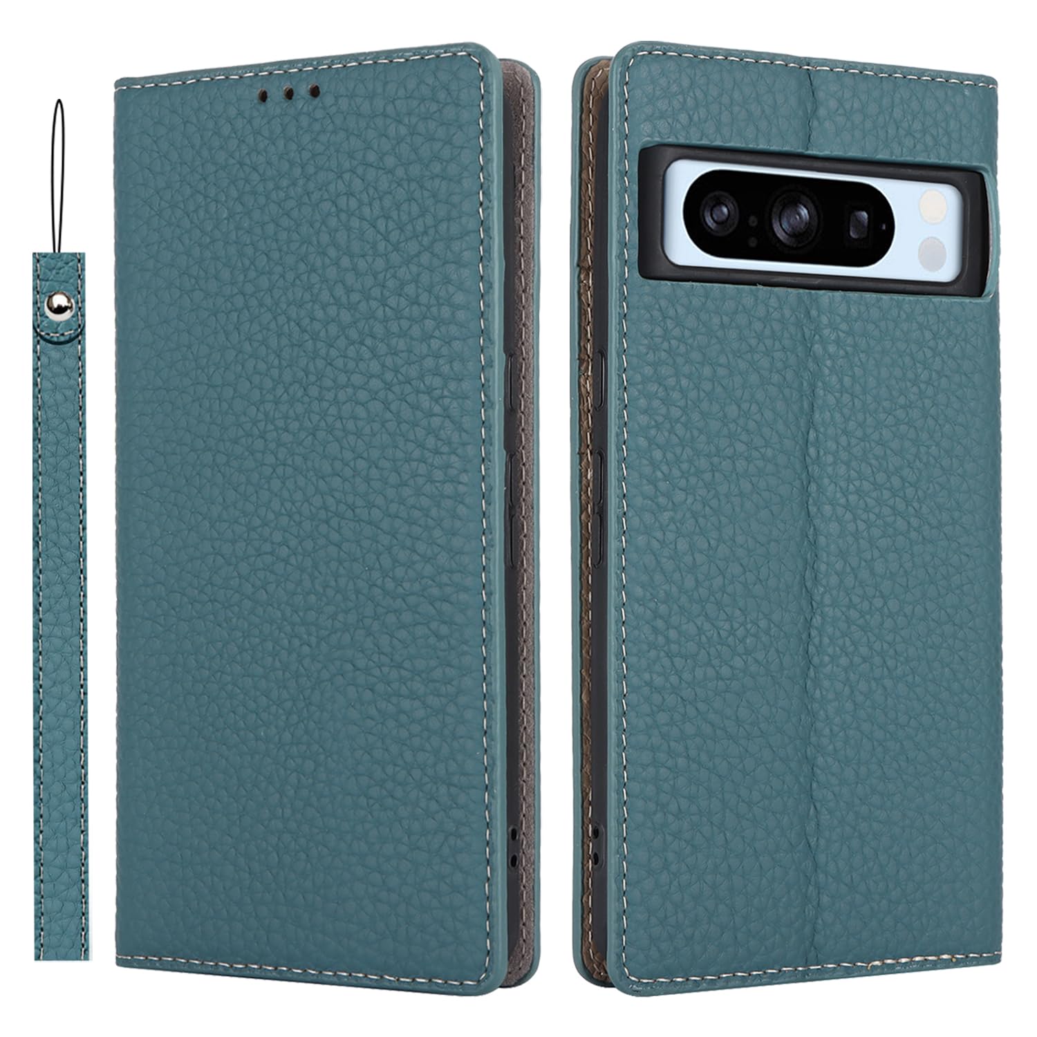 Étui Portefeuille Magnétique Pour Google Pixel 8 Pro - Cuir PU, 2 Portes-Cartes, Béquille Intégrée - Rouge