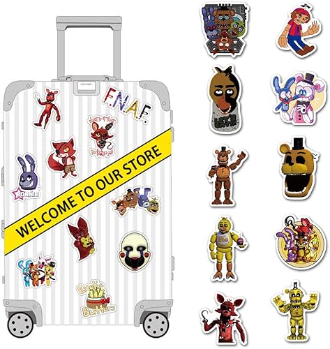 Miniatura 4 de Calcomanías de Five Nights at Freddy's - Paquete de 50 calcomanías impermeables para laptop, parachoques, monopatín, botellas de agua, calcomanías