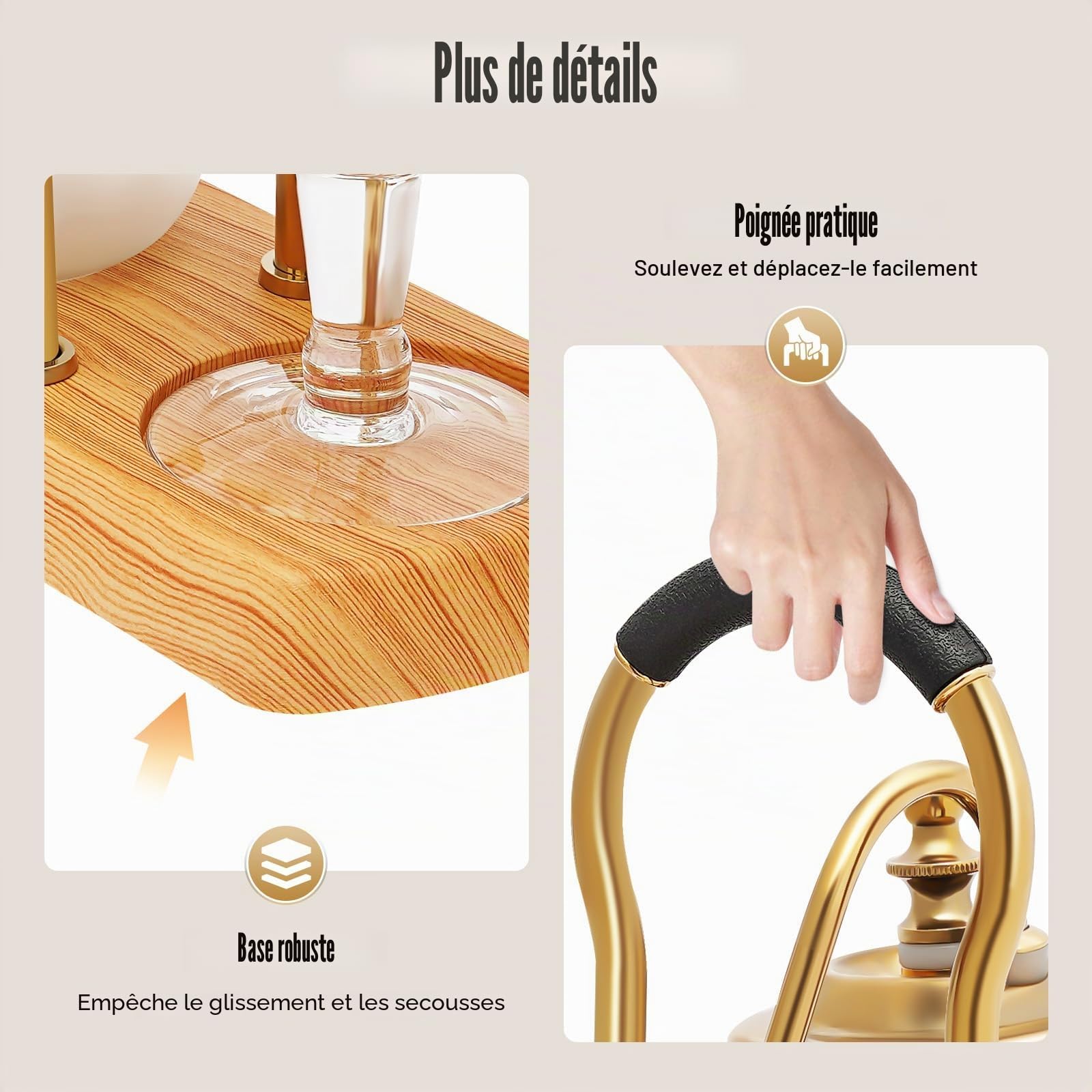 Siphon belge - Machine à café - Siphon - Machine à café sous vide - Or - 4 à 5 portions