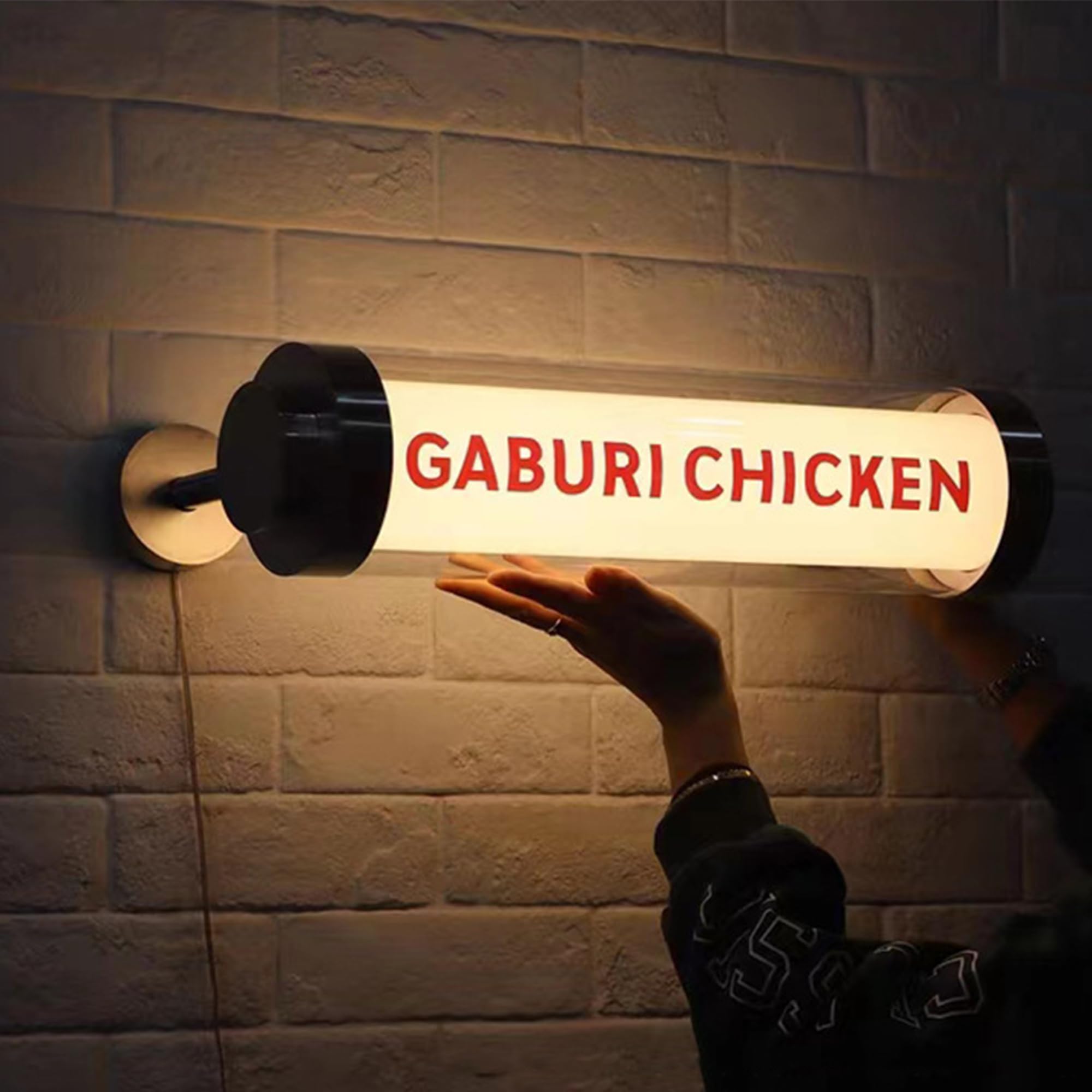 20 "24" 28" tubo redondo personalizado impermeable Acryli luminoso caja de luz carteles publicitarios con texto de logotipo de tienda, luces LED destacadas, para cafeterías, bares, tiendas de té,