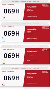 069 H 4-Pack Toner Cartridges High Capacity - Black, Cyan, Magenta, Yellow