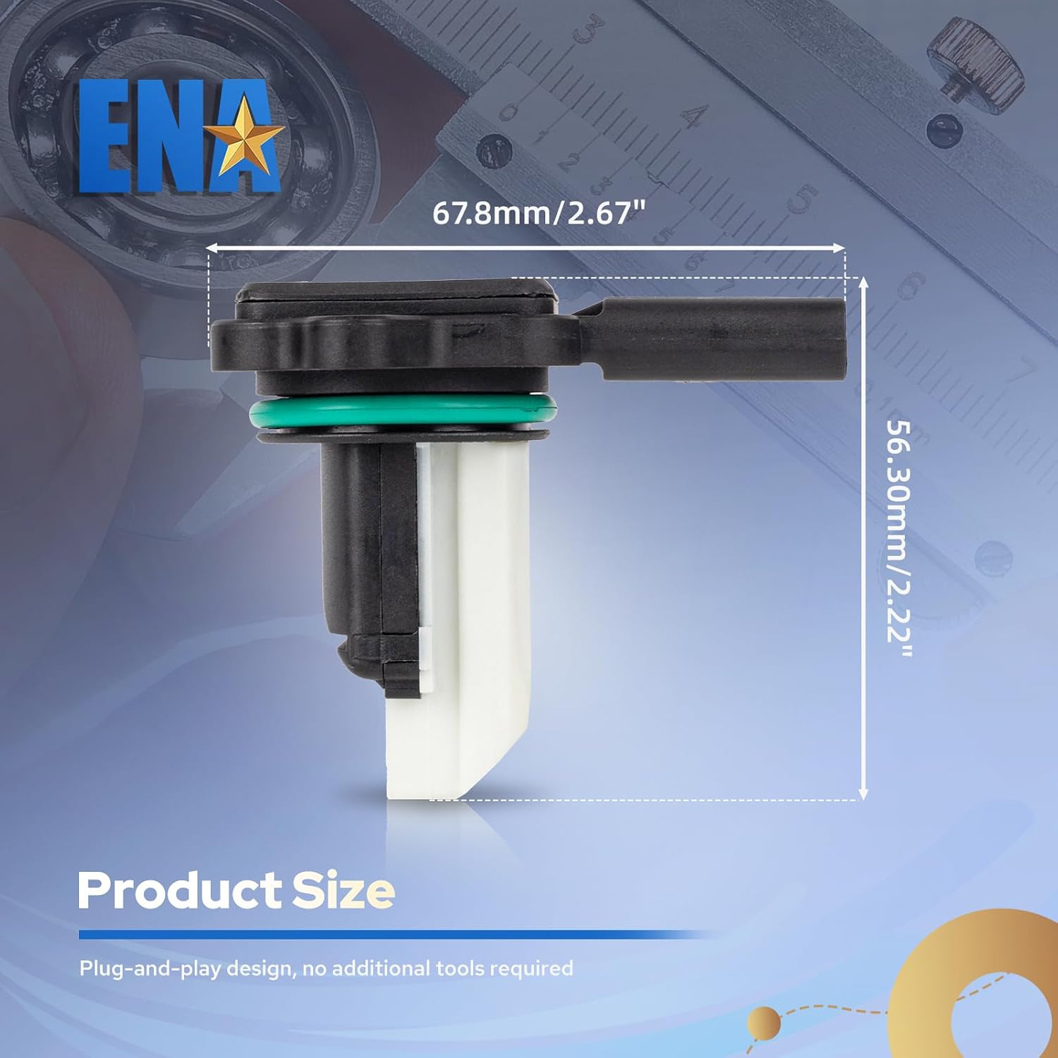 ENA Mass Air Flow Sensor Meter MAF Compatible with BMW 328i xDrive 128i 328xi X5 528i xDrive X3 528xi 2007 2008 2009 2010 2011 2012 2013 Replacement for 13627551638 5WK97508Z MAS0287 AF10381