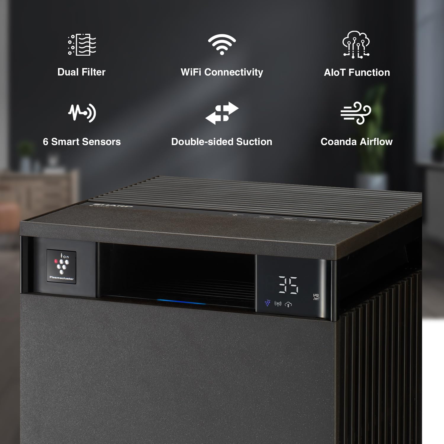 Diagram explaining Plasmacluster Technology