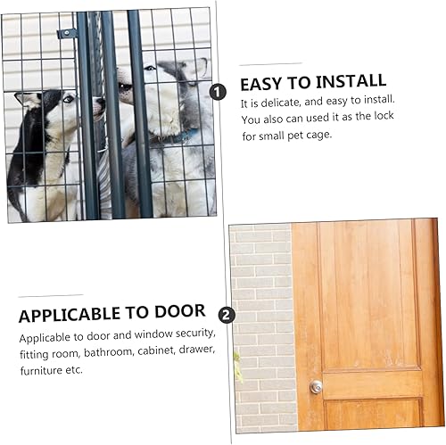 Miniatura 7 de Cerradura de puerta de bloqueo de perno 304 Cerradura de puerta de seguridad Cerraduras de puerta correderas Cerraduras de puerta de ángulo recto