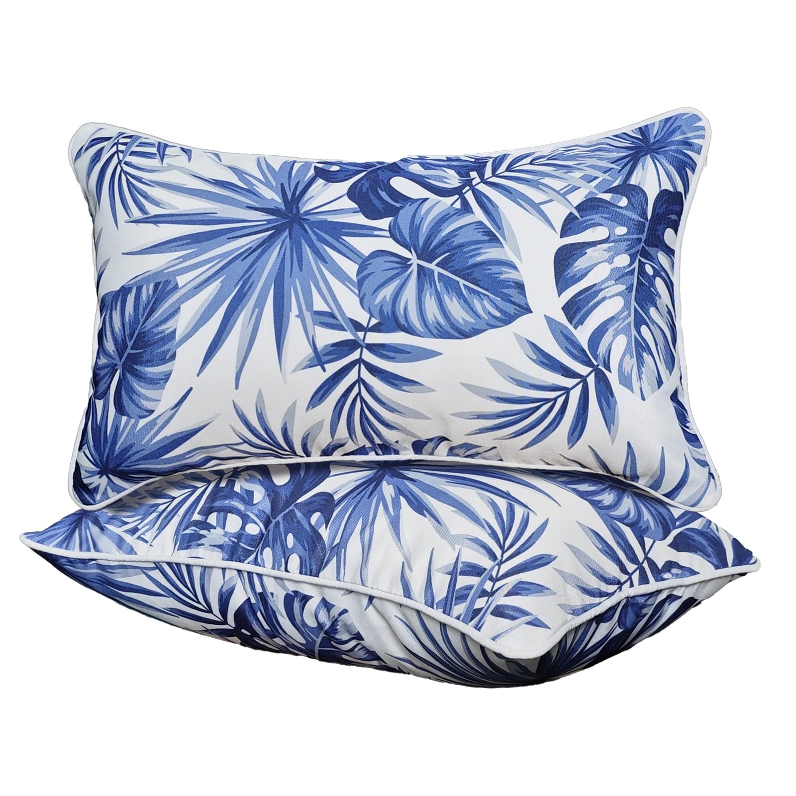 XXPILOS Outdoor Pillow Covers, Lumbar Pillow Covers Outdoor Pillows Case 2PCS Waterproof Pillow Covers 12x20 Inch Home Decor for Furniture Patio Couch Bed Sofa Bedroom