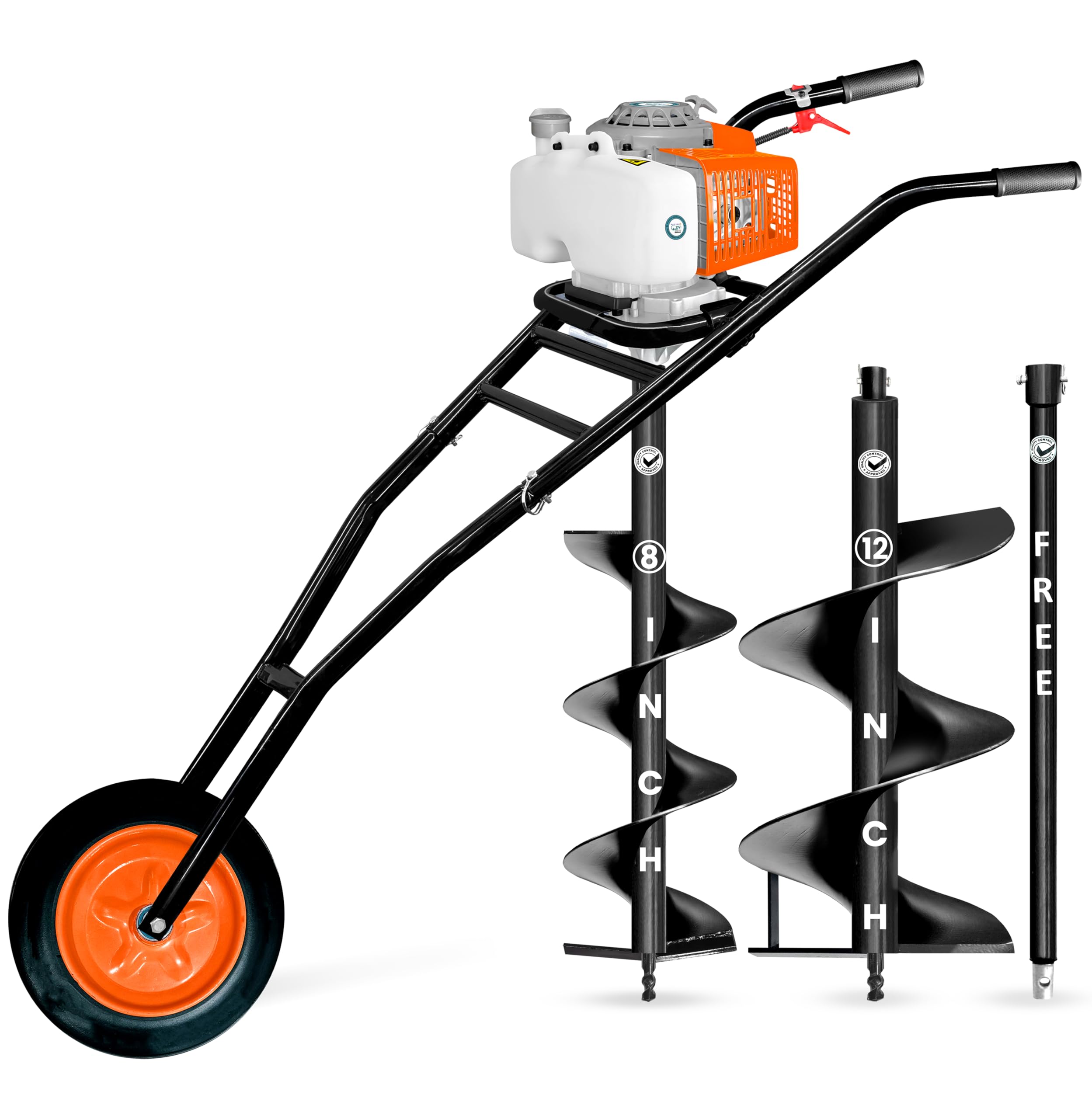 DVI Earth Auger Pin & Lock Set - Rustproof & Secure -18 DVI Earth Auger Pin & Lock Set - Rustproof & Secure -18