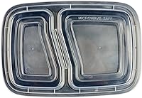 Vista 15 de Restaurantware Asporto - Cajas para llevar con compartimento de 32 onzas, 50 recipientes para preparar comidas para microondas, 2 compartimentos