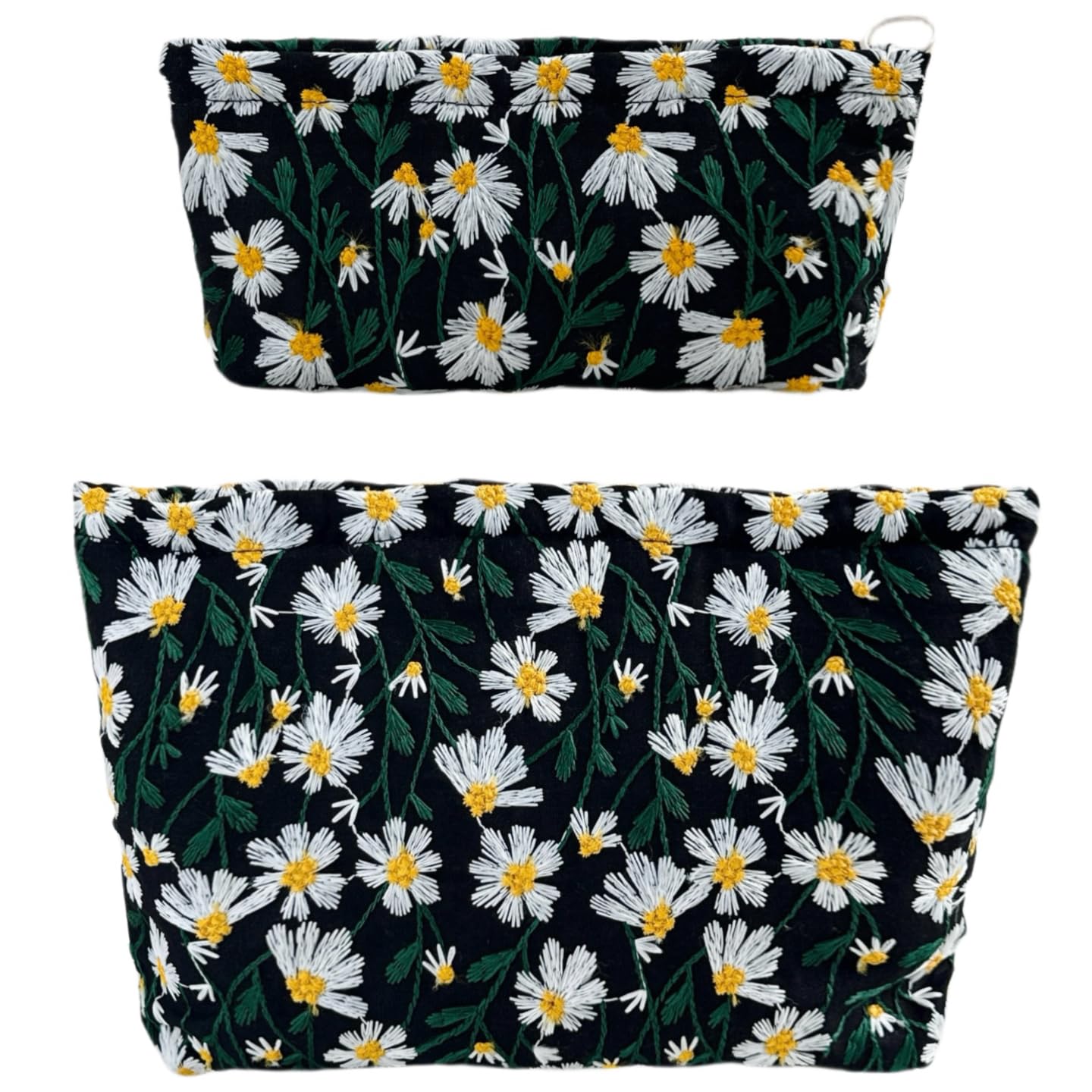 RIKMOXR 2 Pcs Floral Makeup Bags
