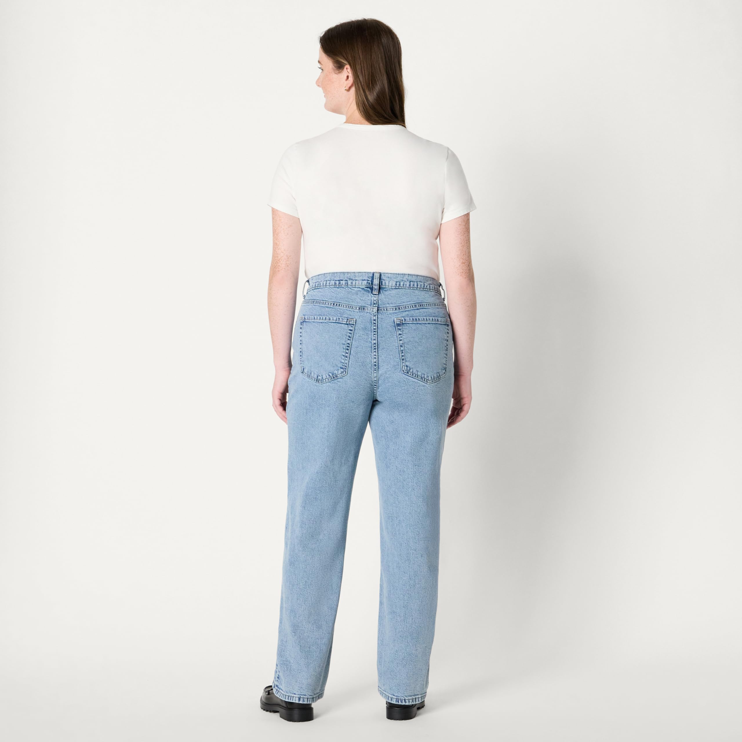 Amazon Essentials Vaqueros Rectos de Tiro Alto Mujer