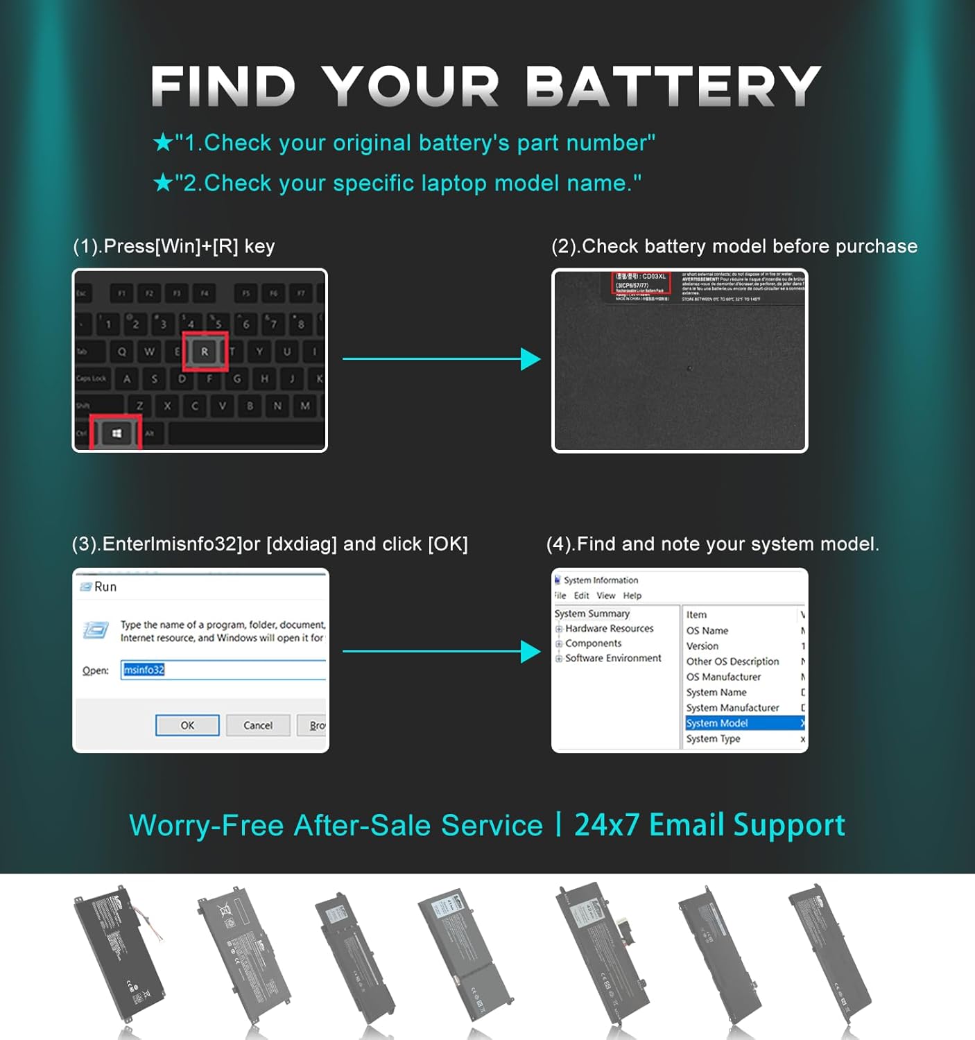 CD03XL Replacement Battery for HP ProBook 640 645 650 G4 G5 Series 650 G7 Series, 48Wh 3-Cell 4210mAh High-Capacity Li-ion Laptop Battery, Compatible with HSTNN-LB8F HSTNN-UB7K CD03 931702-1C1