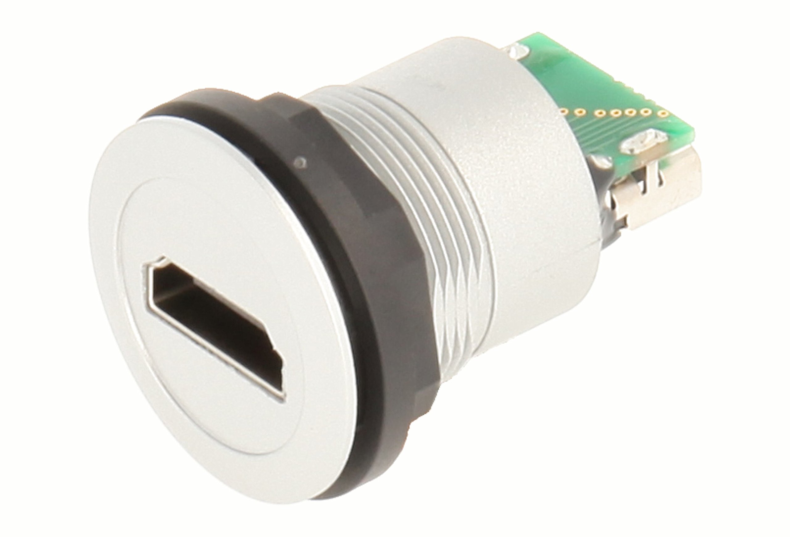 Schlegel 23.001.532 gniazdo HDMI z przodu, 1 x gniazdo HDMI i z tyłu, 1 x gniazdo HDMI, srebrne