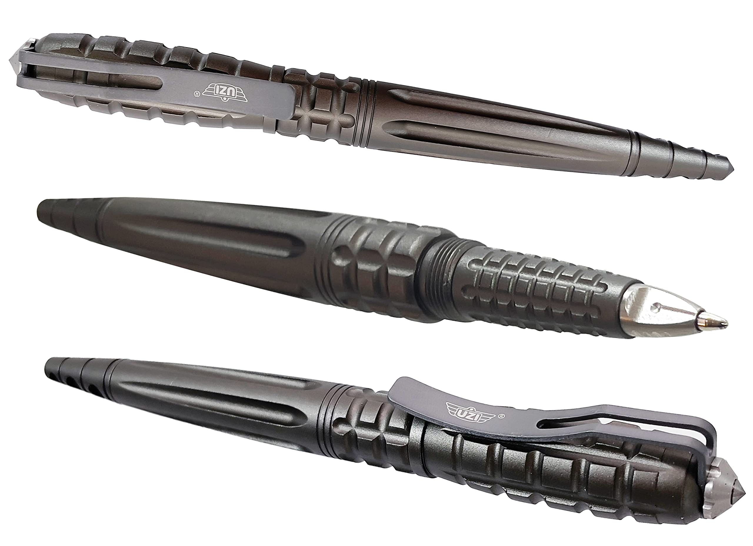 Uzi Kubotan Kugelschreiber mit Glasbrecher Gunmetal