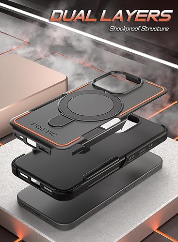 Miniatura 2 de Poetic Neon MagPro - Funda diseñada para iPhone 15 Pro 5G de 6.1 pulgadas, [compatible con MagSafe] de doble capa, resistente, resistente, a prueba