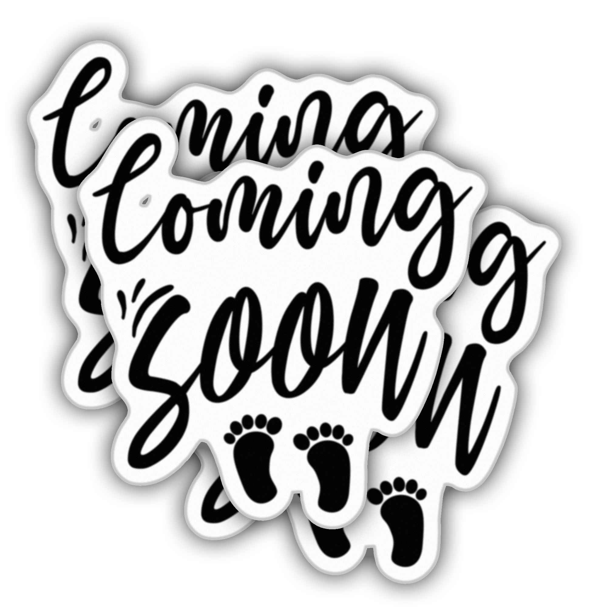 Photo 1 of (3pcs) Baby Stickers Kid Stickers Coming Soon Love Weather-Resistance Sticker for Tumbler, Water Bottles, Laptop, Car, Bumper Sticker
