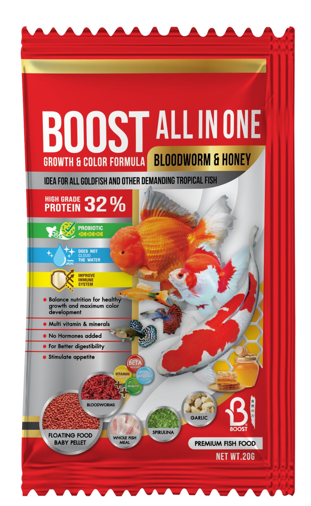 Boost All-in-One Fish Food | Baby Pellets | Complete Daily Nutrition for All Aquarium Fish | 20 g-image-4