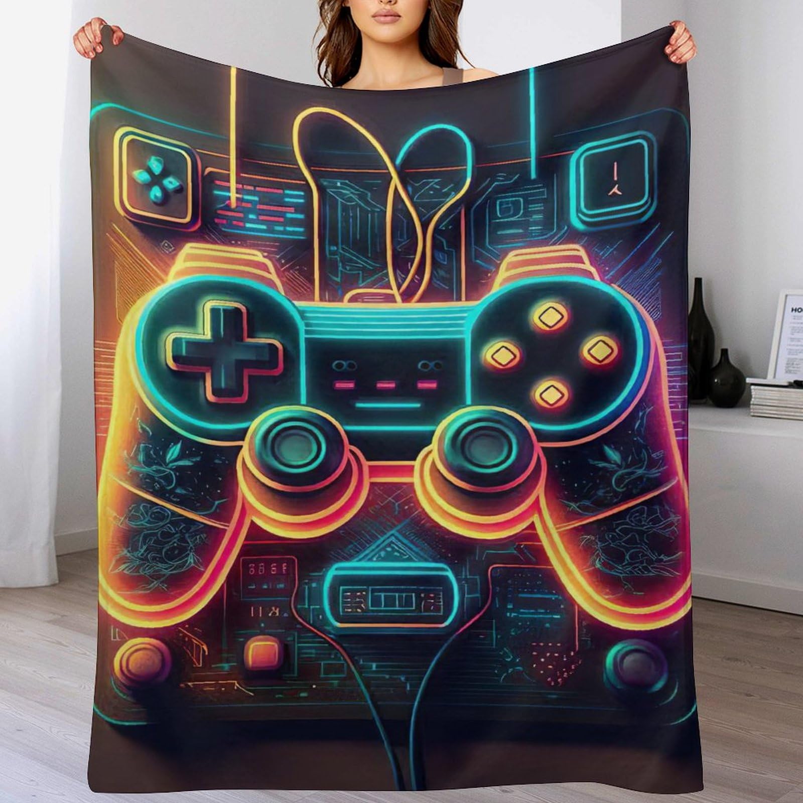 Contrôleurs de jeu couverture flannel pour éliminer le froid sur votre lit ou canapé 150x200