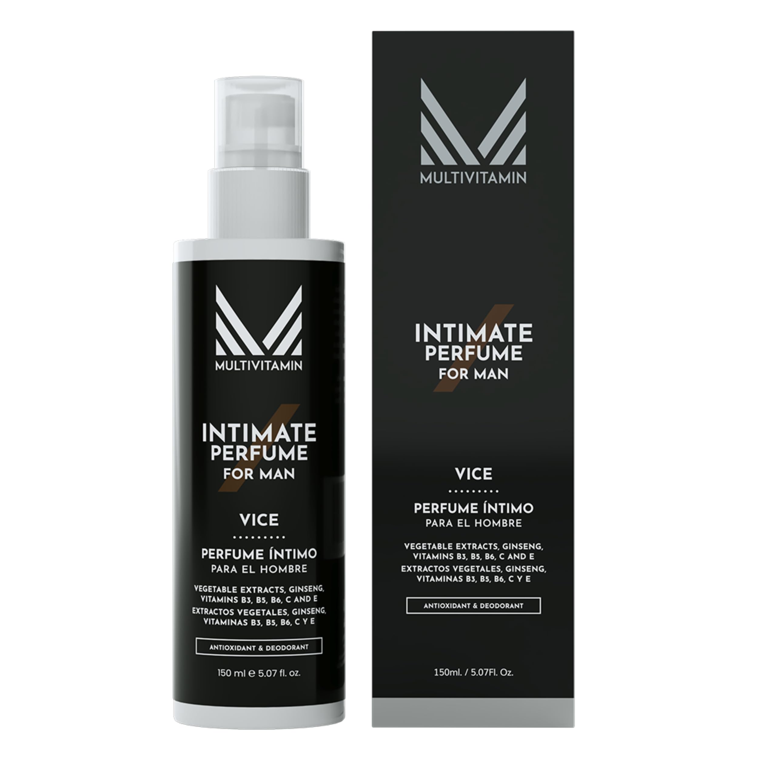 Desodorante Intimo Para Pene y Testículos, 150 ml | Perfume Genital con Acción Desodorante | Aroma Fresco y Duradero | Desodoriza, Hidrata y Perfuma | Uso Diario | Fabricado en España - Multivitamin