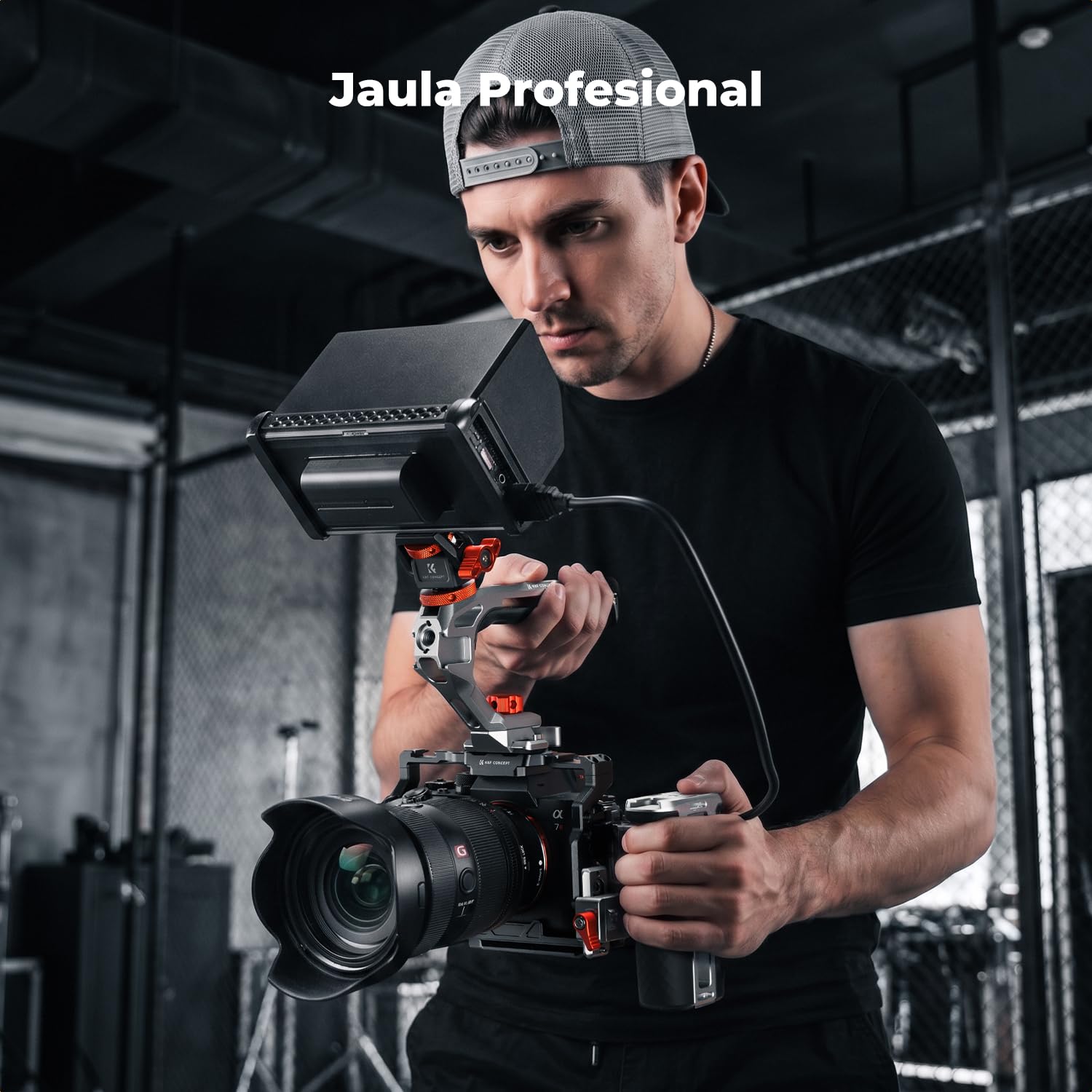 K&F CONCEPT Kit de Jaula para Sony Alpha 7 III/7 IV/7 Ⅴ/7R III/7R Ⅴ | Cage Alpha 7 con Placa de Liberación Rápida para Arca, Zapata Fría y Orificios Roscas de 3/8'' y 1/4''- CS03