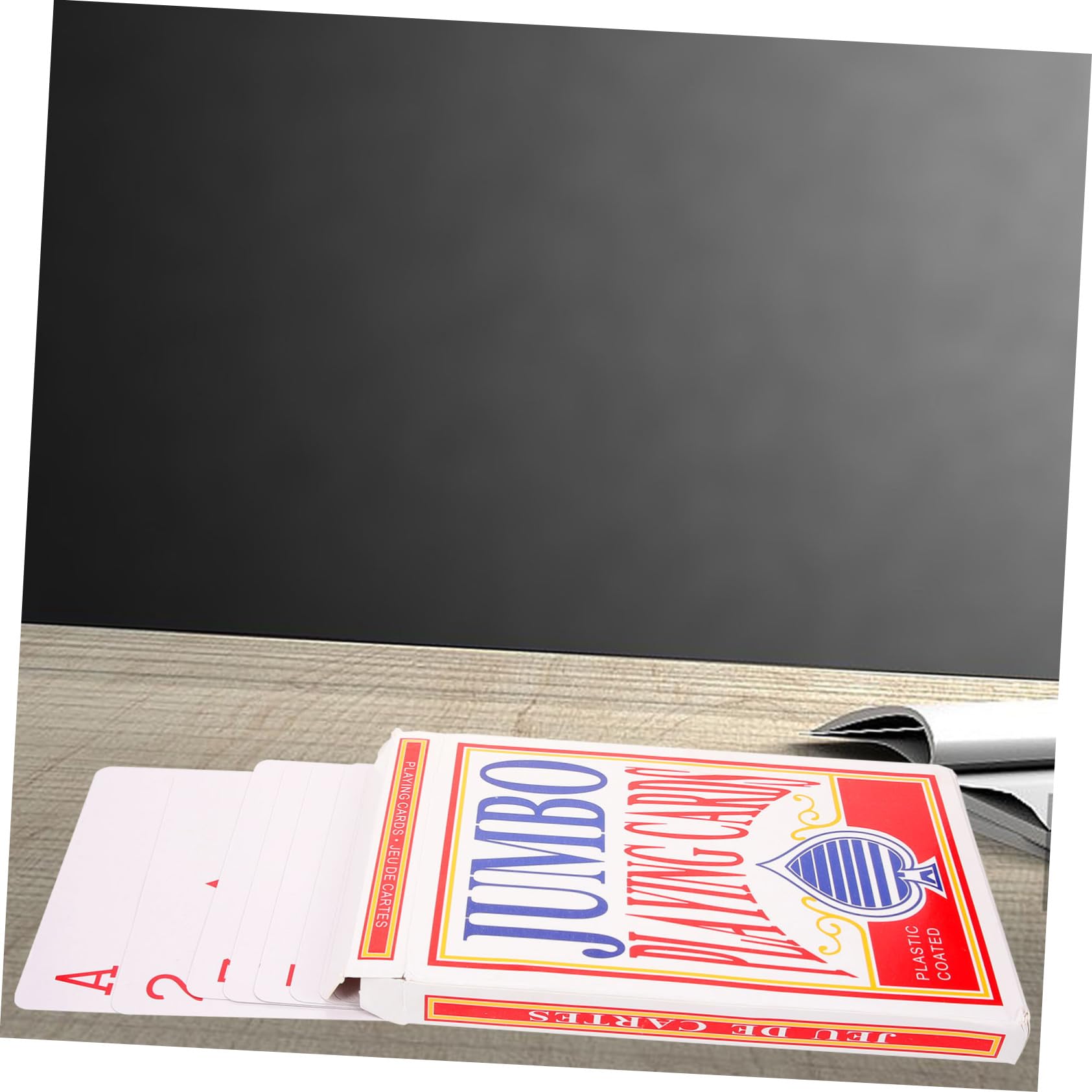 Juego de Cartas de Póker Gigante para Adultos, Cartas de Papel Fáciles de Guardar y Llevar, Ideales para Juegos de Mesa y Viajes, 1 Set
