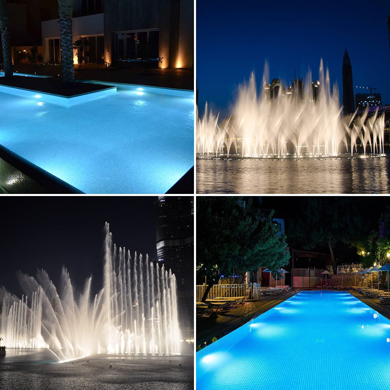 Lampada da piscina a LED PAR56 da 36 W, impermeabile, IP68, illuminazione subacquea, proiettore a LED AC/DC 12 V, per acquario, decorazione piscina, giardino, illuminazione universale