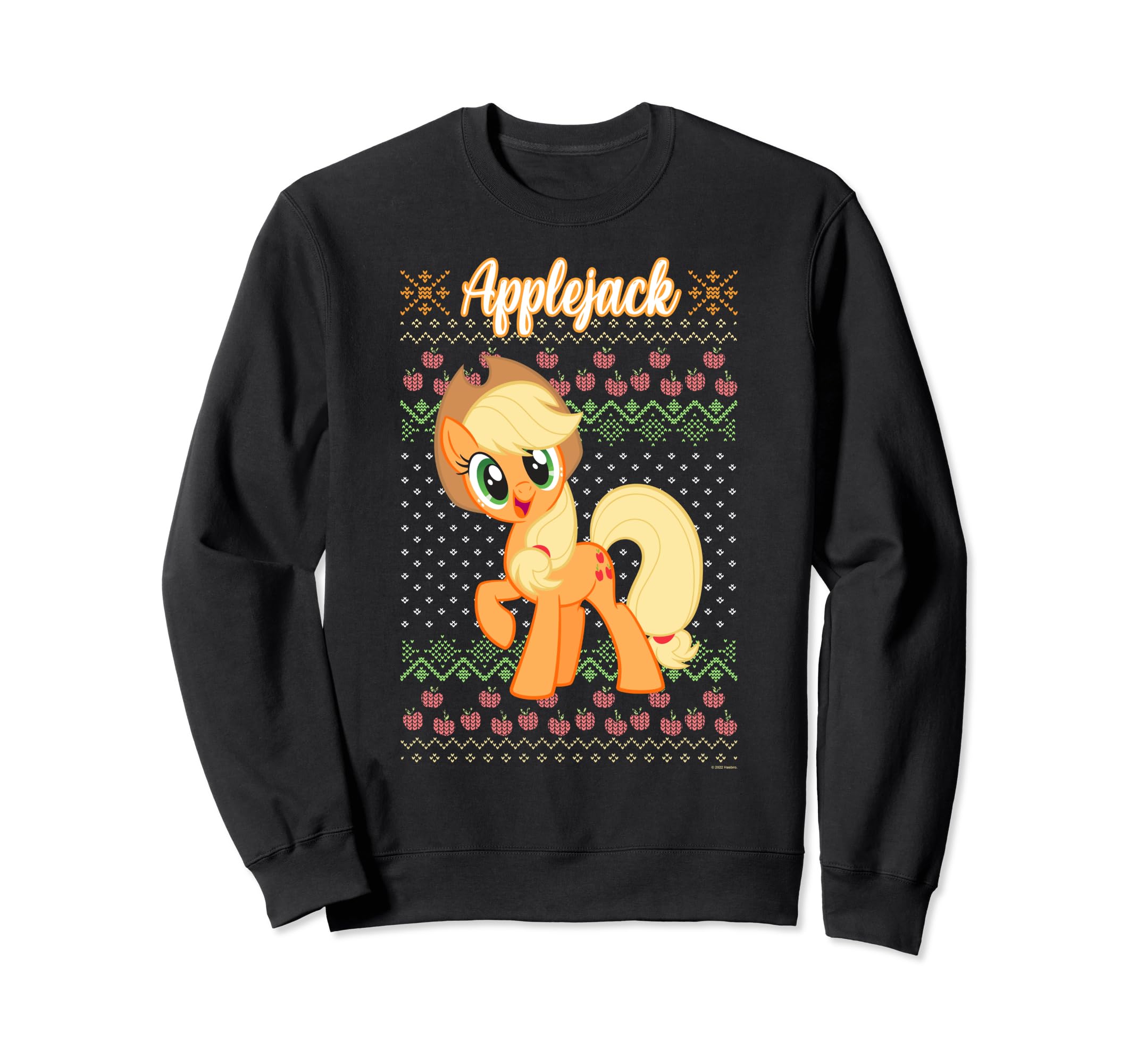 Amazon.com: My Little Pony Applejack Christmas Ugly Sweater Sweatshirt :  Clothing, Shoes \u0026 Jewelry