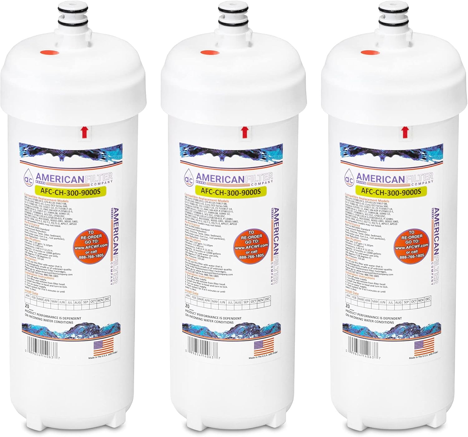 American Filter Company 3 Pack (TM) Brand WaterWater