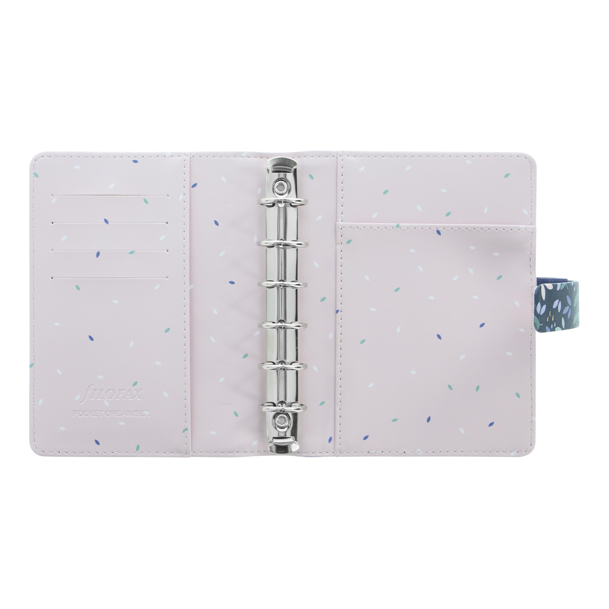 Filofax Organizer da giardino, tascabile, effetto pelle, dettagli in lamina d'oro, sei anelli, visualizzazione settimanale, multilingue (C028717)