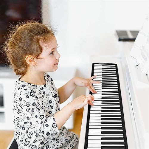 Miniatura 6 de KESHUO Piano plegable de 88 teclas, piano enrollable portátil, piano con altavoz y pedal de conexión para niños principiantes