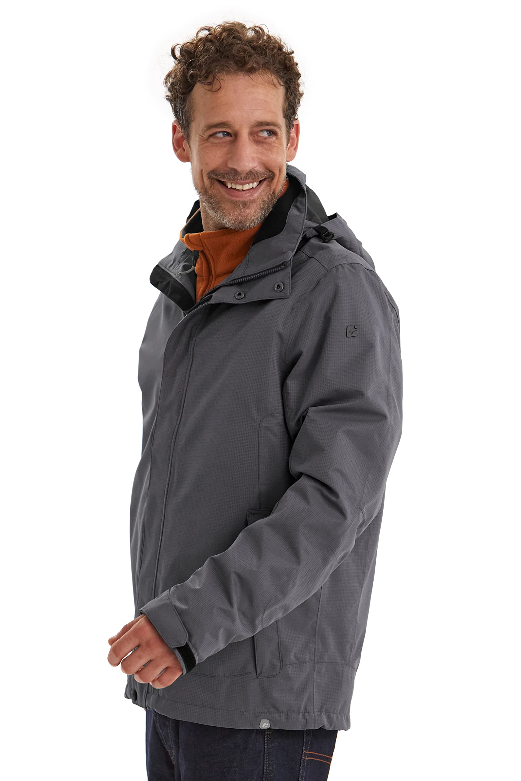 Killtec Xenios, Chaqueta De Lluvia con Capucha con Cremallera, Hombre