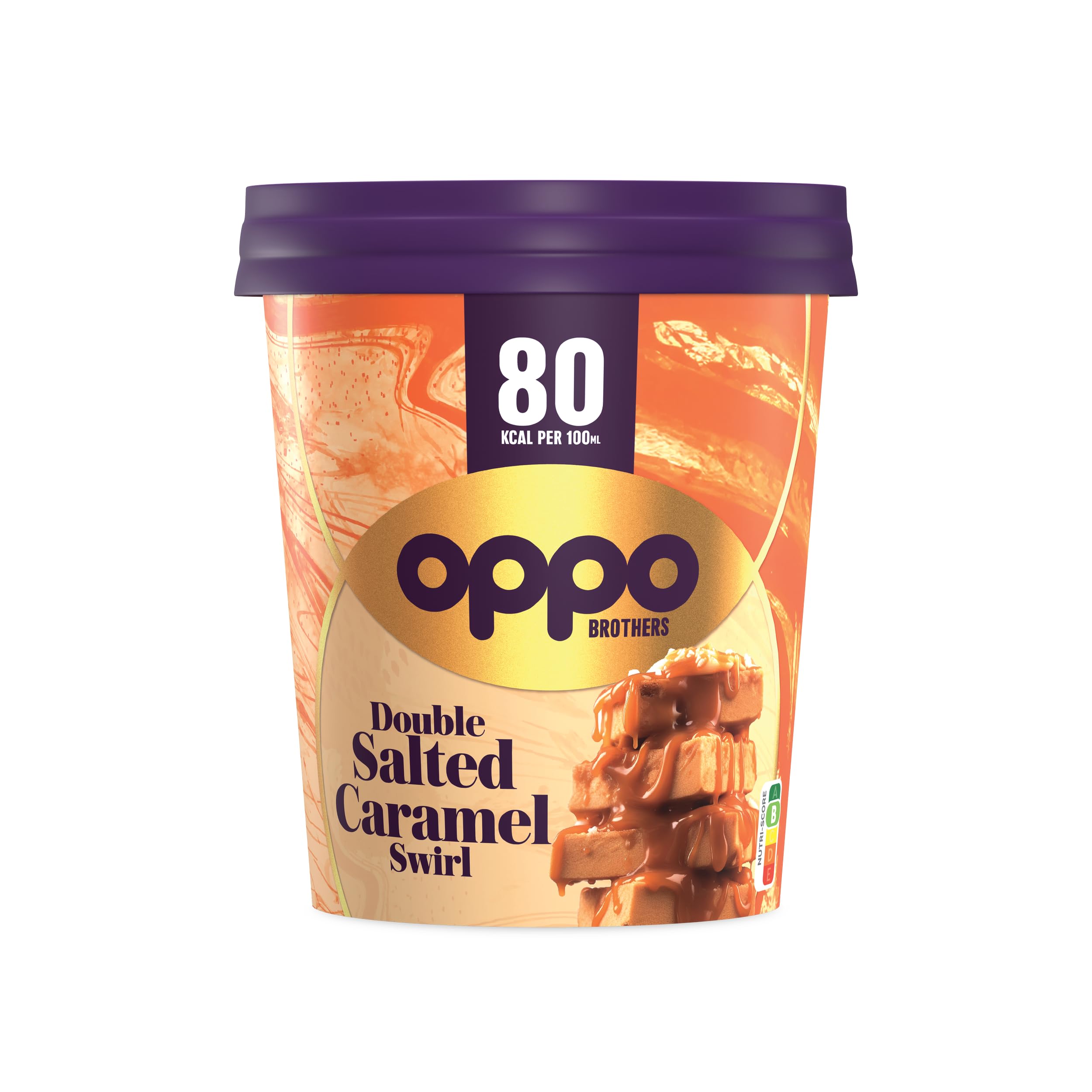 Oppo BrothersDouble Salted Caramel Swirl Ice Cream Tub 475ml