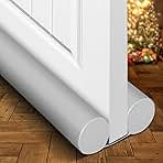 Holikme Door Draft Stopper Door Sweep Weather Stripping Noise Blocker Window Breeze Blocker Adjustable Door Sweeps, Grey