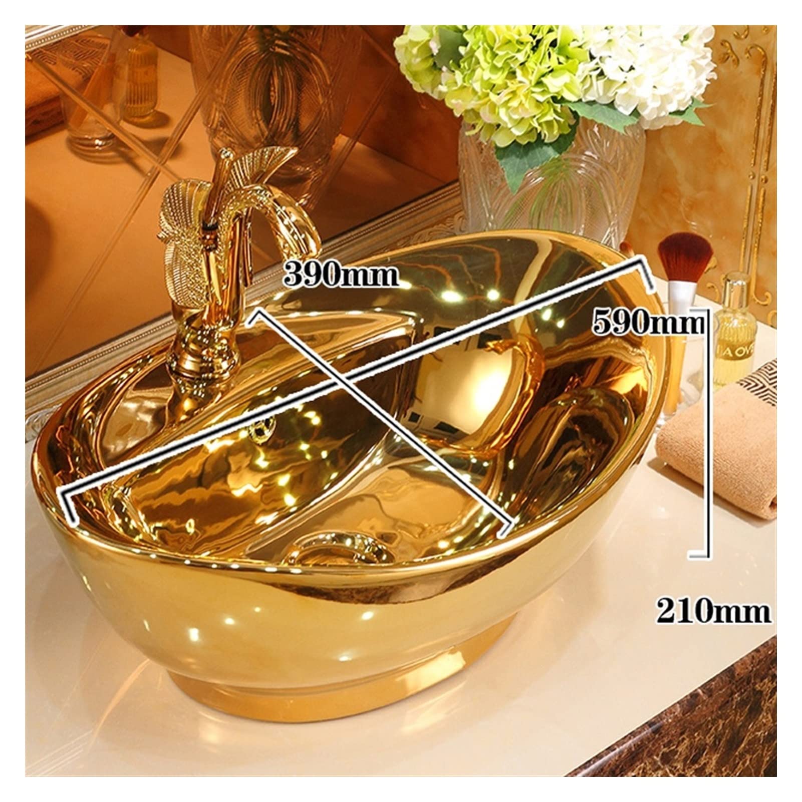 Umywalka Łazienkowa Ceramiczna Umywalka Golden Sink Umywalki Łazienkowe Nablatowe Ceramiczna Umywalka Artystyczna Hotelowa Umywalka Nablatowa Umywalka Nablatowa